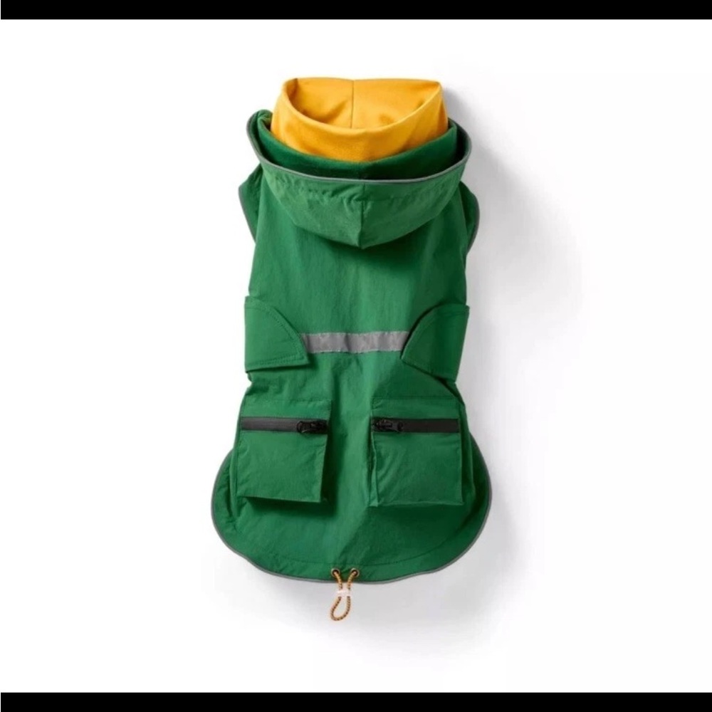 The Cuddle Collab Size XS Green Pet Dog Tech Jacket w/ Removable Hood